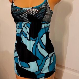 BRAND NEW LOVE ROCKS WOMEN"S MULTICOLOR TOP